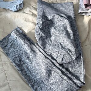 Gray High-Waisted Leggings